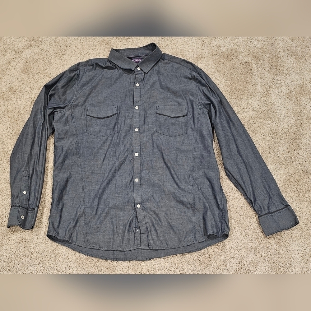 American Rag Men's XX-Large Charcoal Button Down Shirt